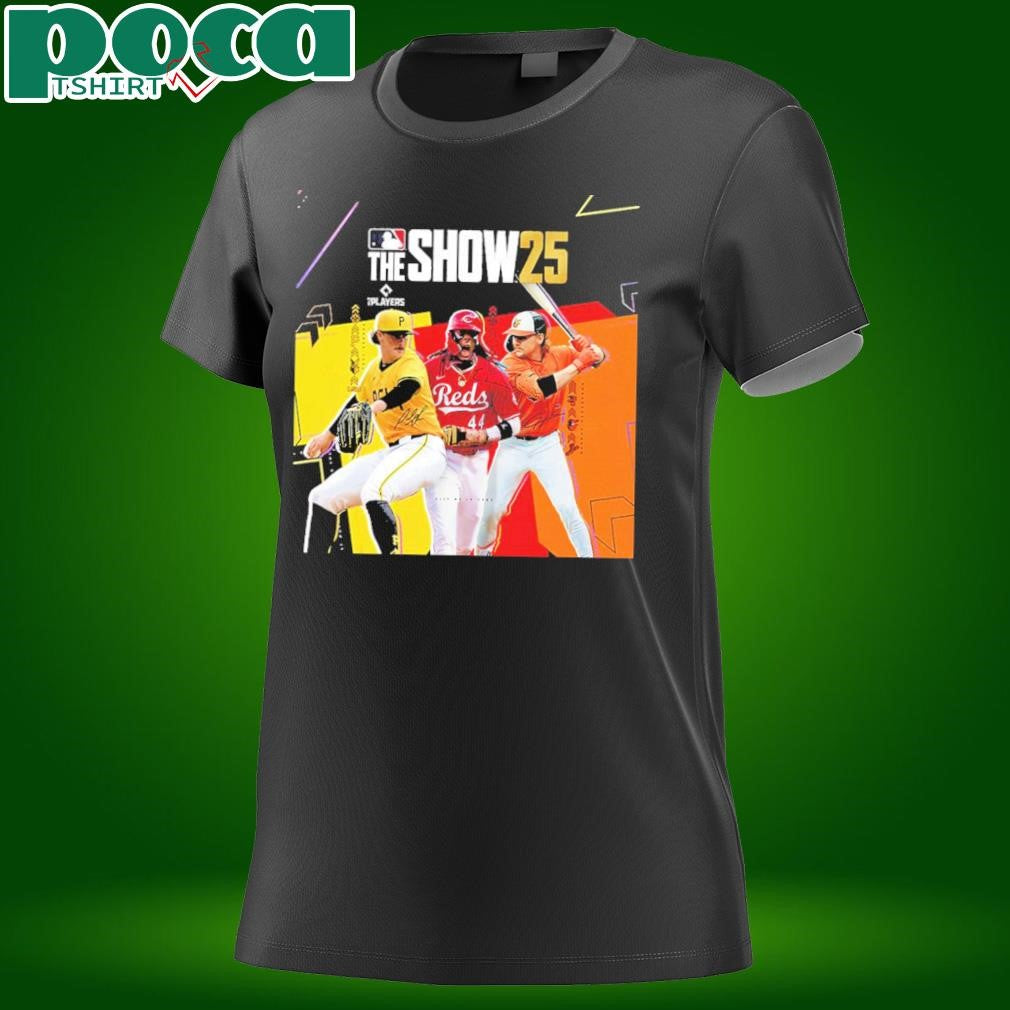 MLB The Show 25 Cover Athletes Elly De La Cruz Paul Skenes And Gunnar Henderson Unisex T-Shirt