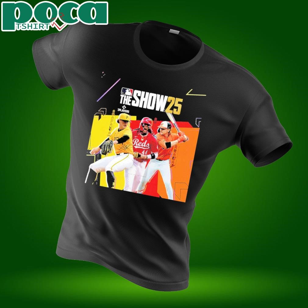MLB The Show 25 Cover Athletes Elly De La Cruz Paul Skenes And Gunnar Henderson Unisex T-Shirt
