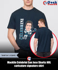 Macklin Celebrini San Jose Sharks NHL caricature signature shirt