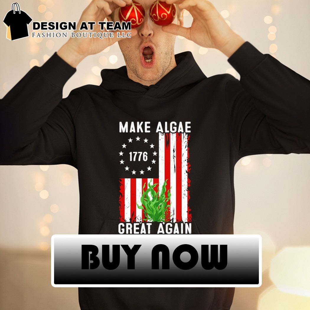 Make It Great Again Team Algae USA Patriotic flag shirt