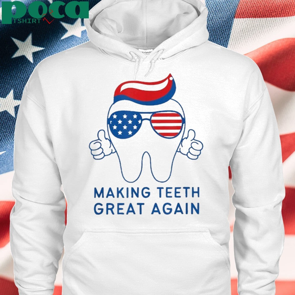 Make Teeth Great Again America Flag Shirt
