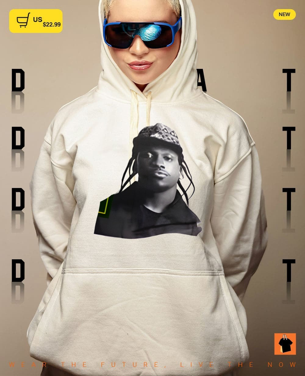 Mallory Edens wearing Terrence LeVarr Thornton rapper Pusha T shirt