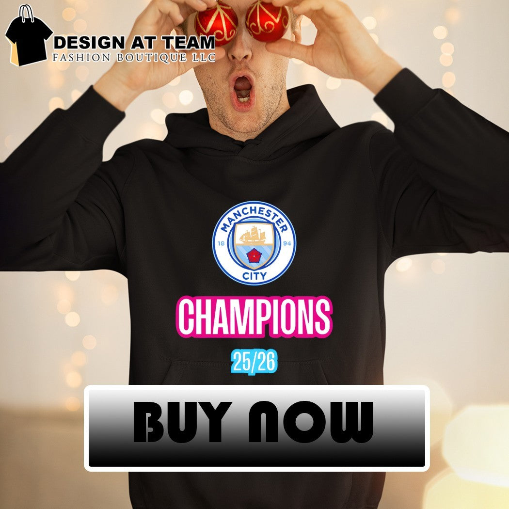 Manchester City Football Club 1894 Champions 25 26 logo shirt