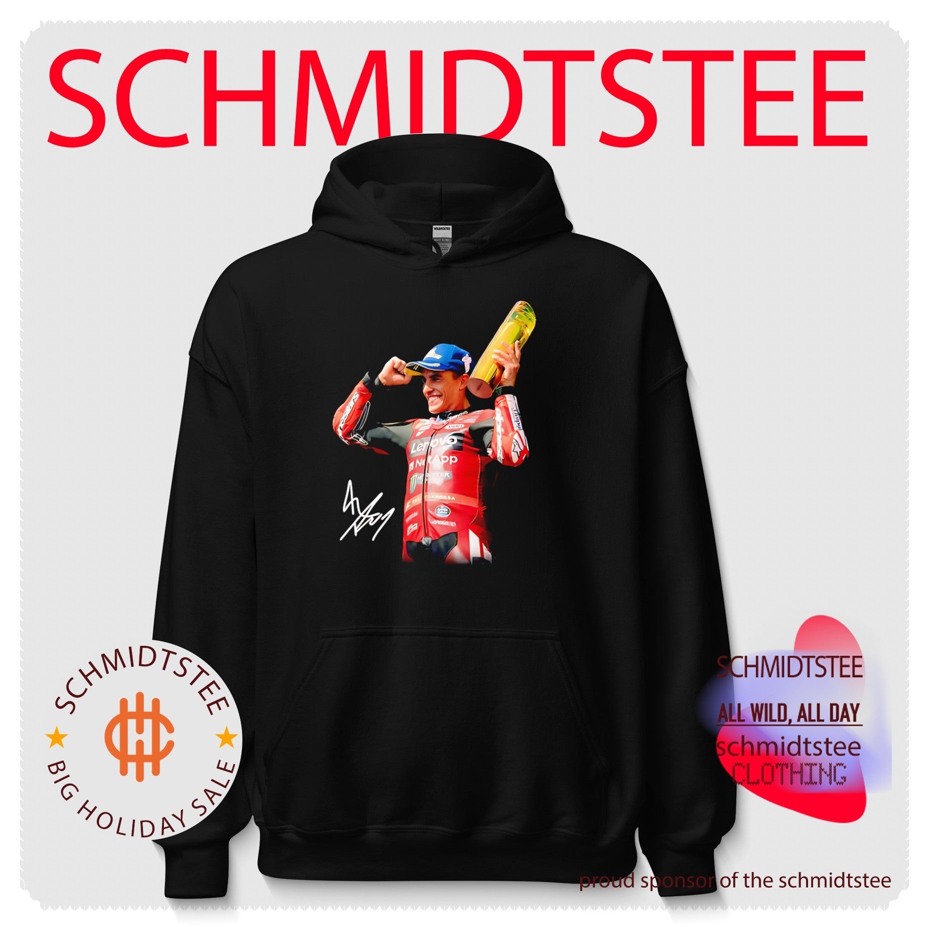 Marc Marquez portrait signature shirt