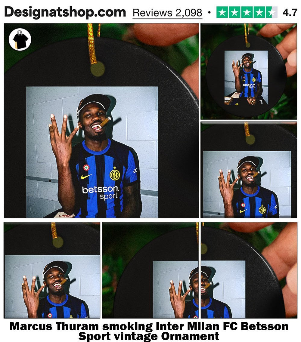 Marcus Thuram smoking Inter Milan FC Betsson Sport vintage shirt