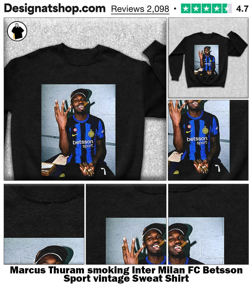 Marcus Thuram smoking Inter Milan FC Betsson Sport vintage shirt