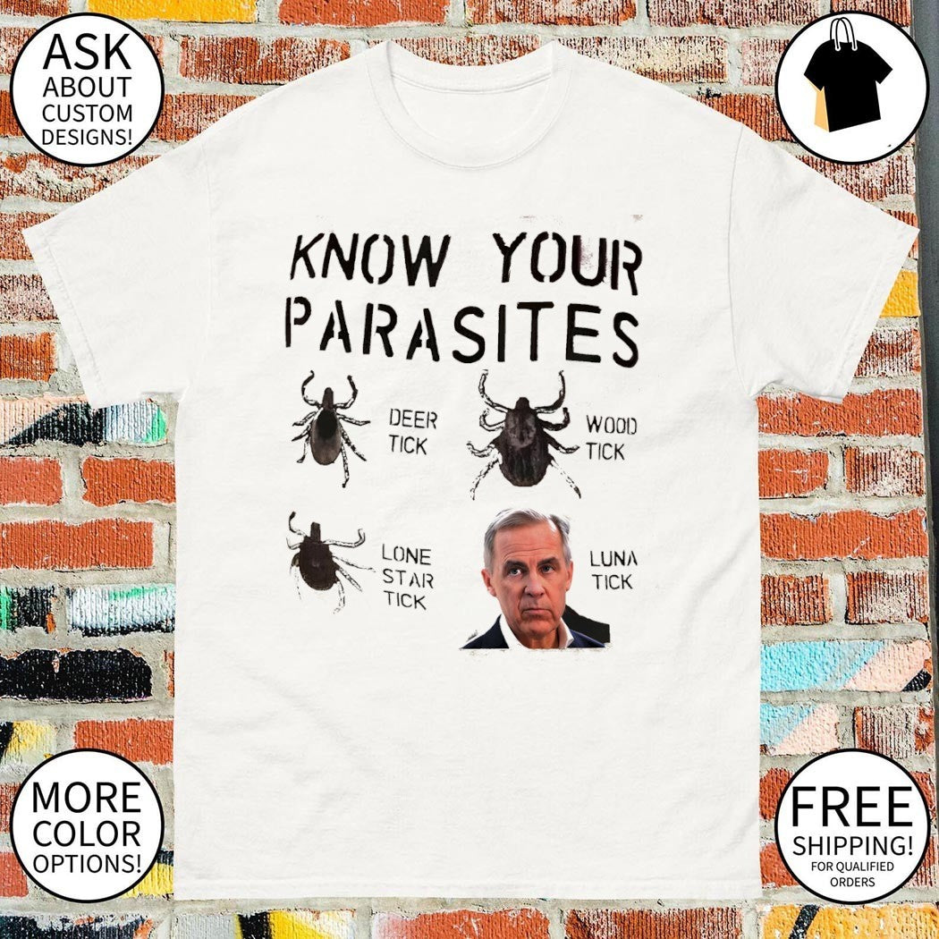 Mark Carney know your parasites deer tick wood tick lone star tick luna tick shirt