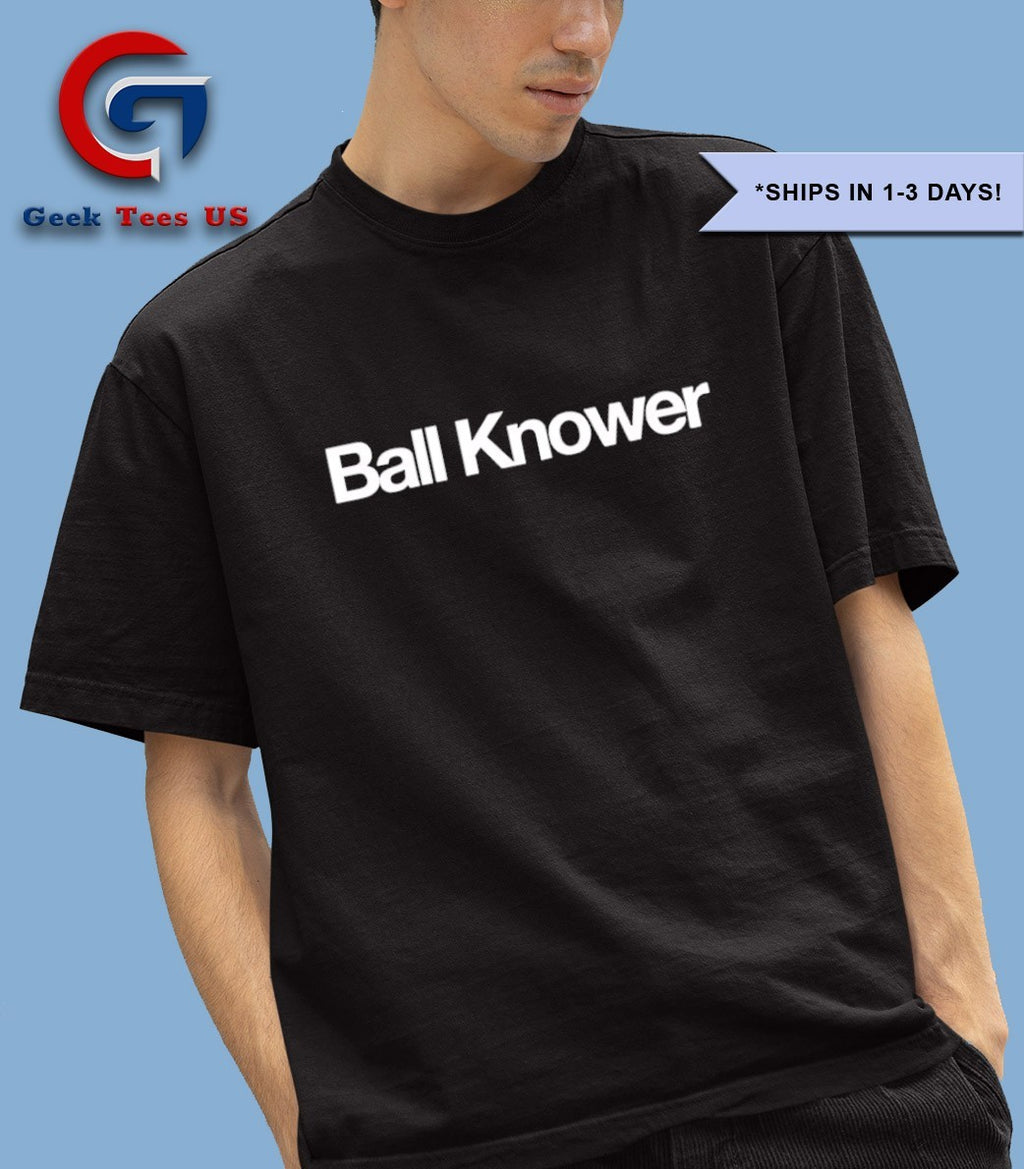 Mark Titus and Brandon Walker wearing Ball Knower Mostly Sports shirt