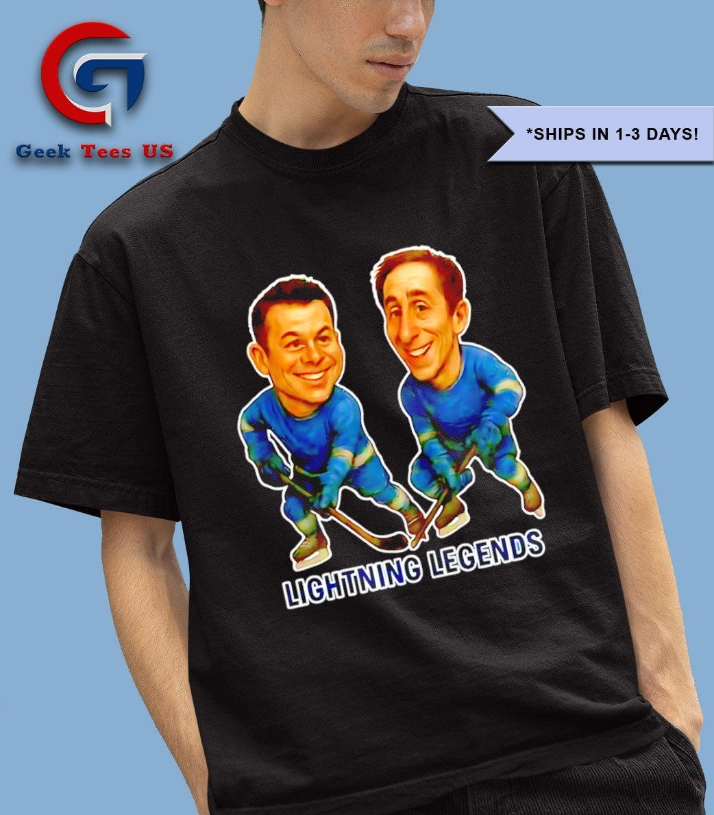 Martin St. Louis and Vincent Lecavalier Lightning Legends Hockey caricatures shirt