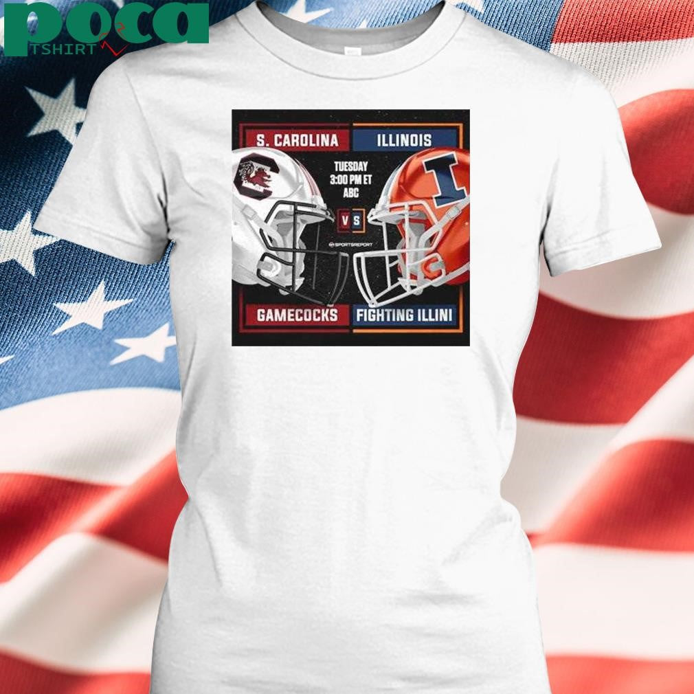 Matchup Illinois Fighting Illini Vs South Carolina Gamecocks Citrus Bowl Dec 31 2024 Shirt