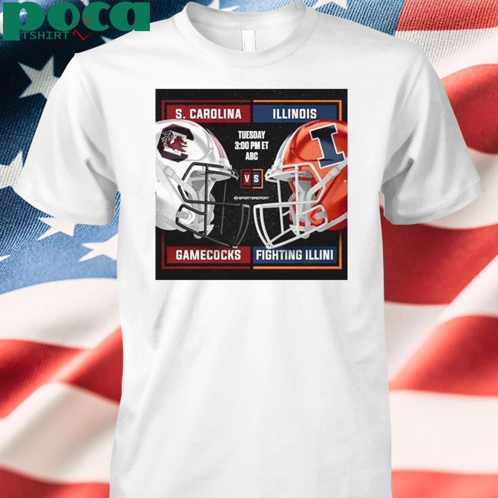 Matchup Illinois Fighting Illini Vs South Carolina Gamecocks Citrus Bowl Dec 31 2024 Shirt
