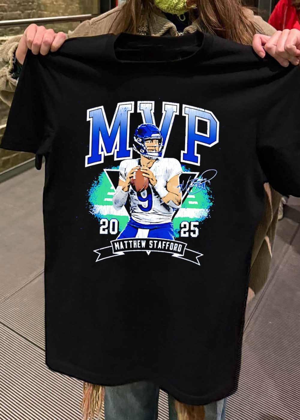 Matthew Stafford Throwing Football MVP 20 25 Shirt