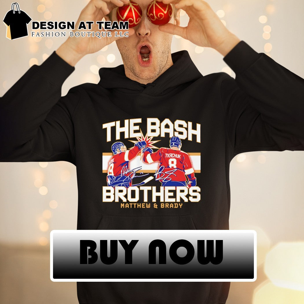 Matthew Tkachuk and Brady Tkachuk Florida Panthers Hockey The Bash Brothers signatures shirt