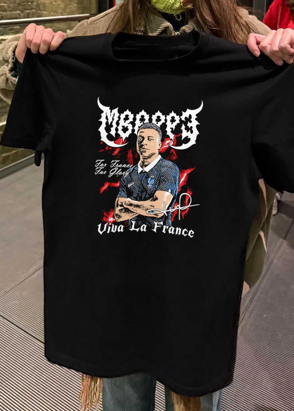 Mbappe Signature For France Glory Viva La France Soccer Player T-Shirt