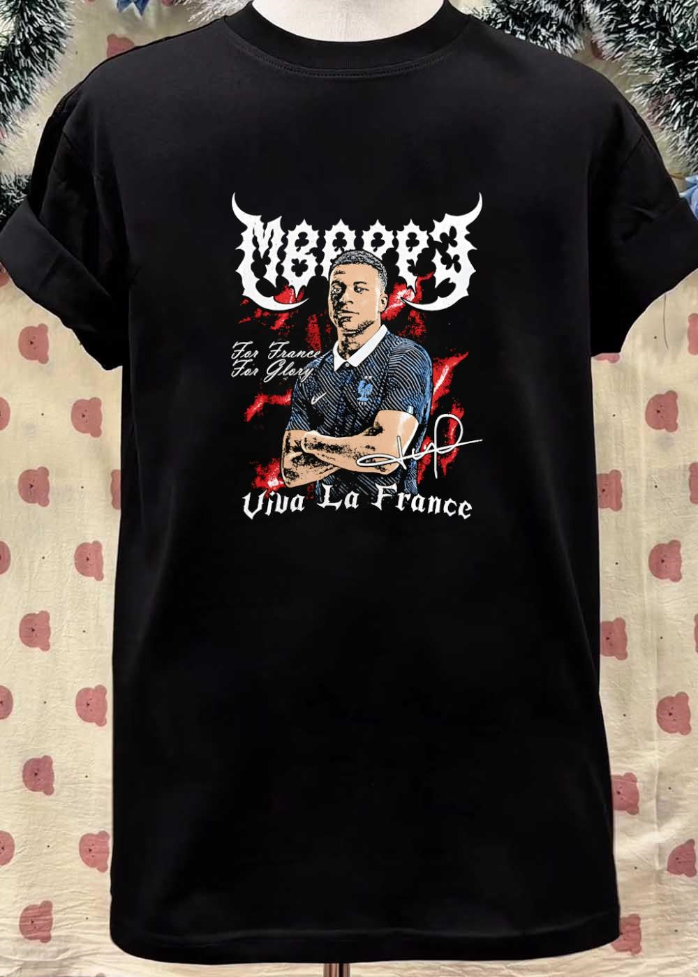 Mbappe Signature For France Glory Viva La France Soccer Player T-Shirt