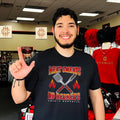 Meat Sweats No Regrets Shield Republic BBQ shirt