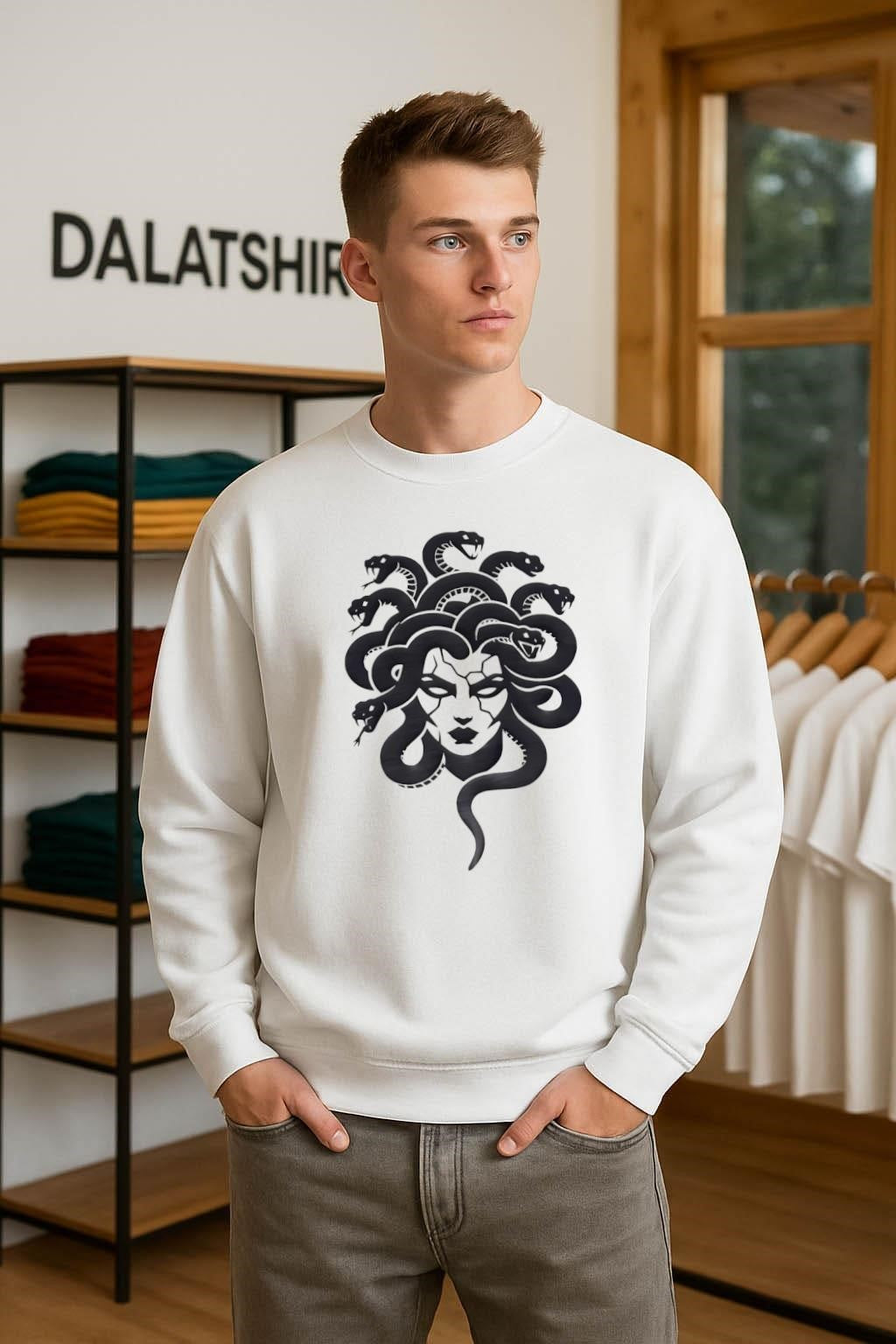 Medusa Gorgan Head with Snake Hair Mythological Creature shirt