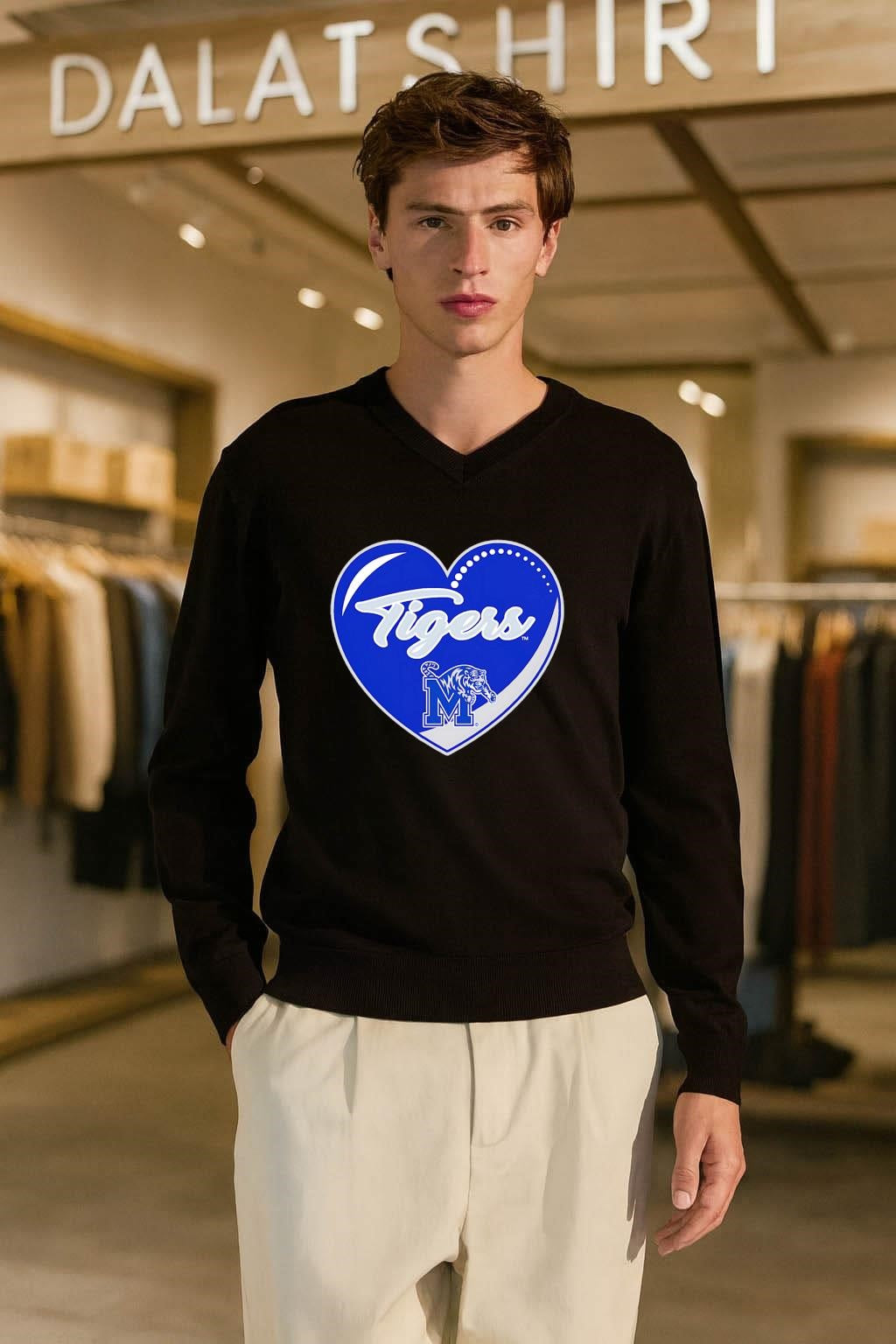Memphis Tigers Bubble Heart shirt