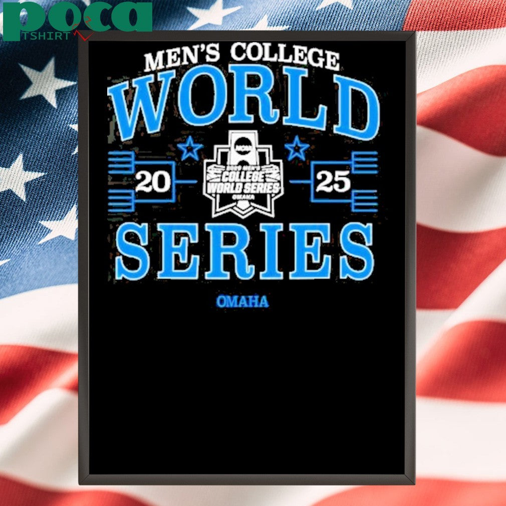 Men’s College World Series 2025 NCAA Baseball Bracket Navy Shirt