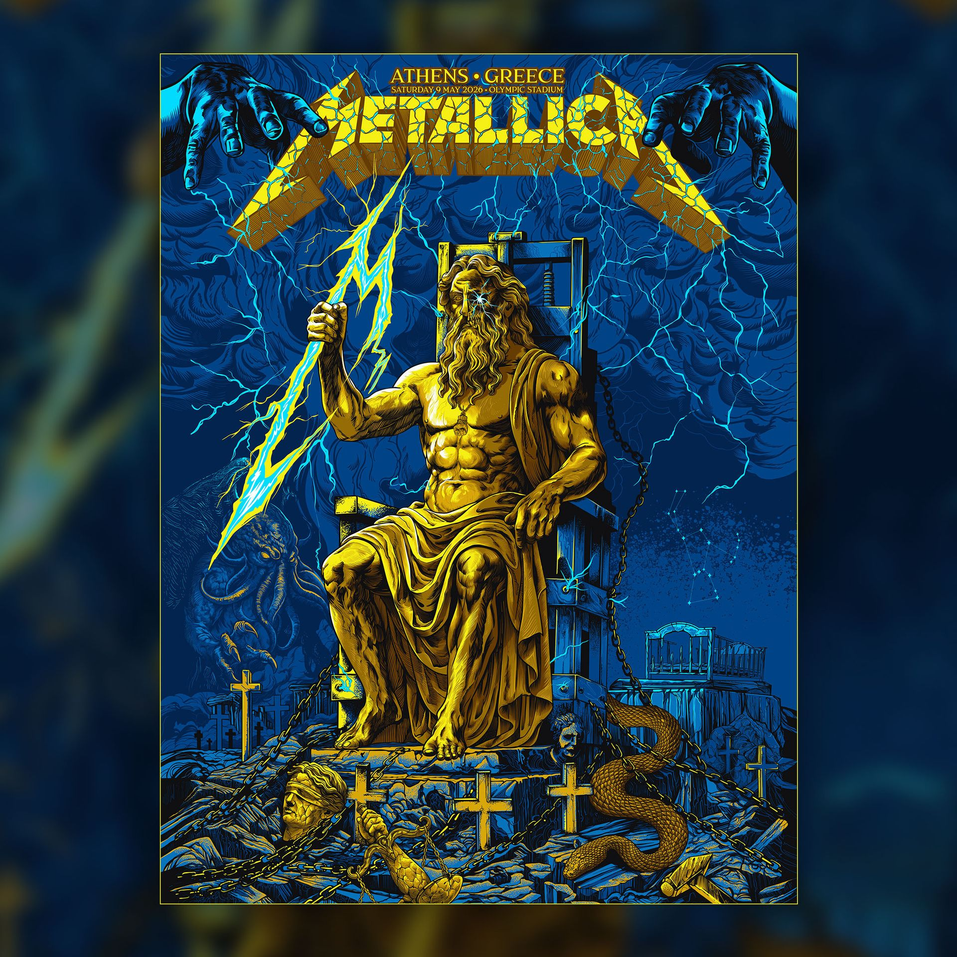 Metallica Athens OAKA 2026 Athens Olympic Stadium Greece Limited Edition Pop Up Home Decor Poster Canvas