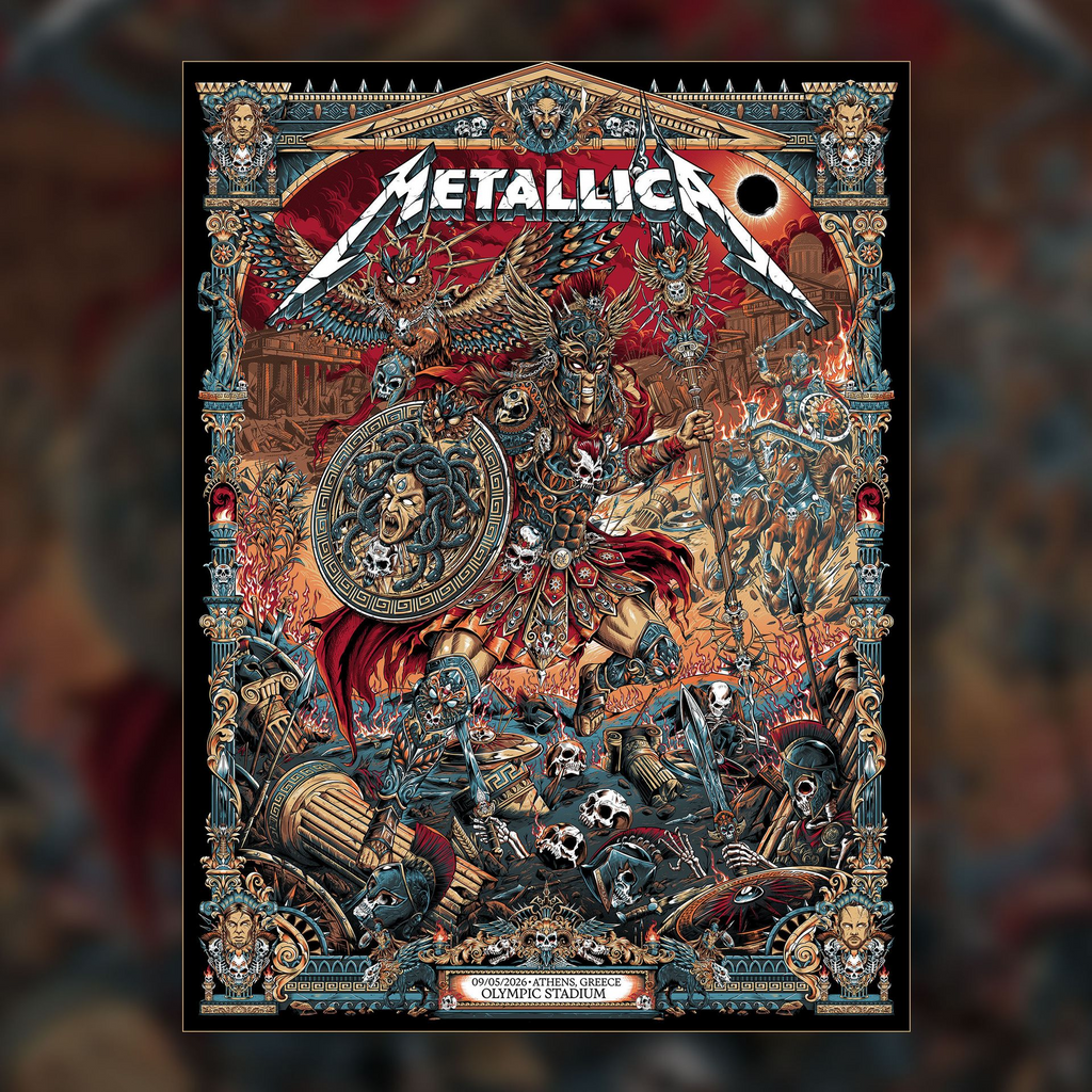 Metallica Athens Olympic Stadium Greece OAKA 2026 May 5th Wall Art Poster Canvas