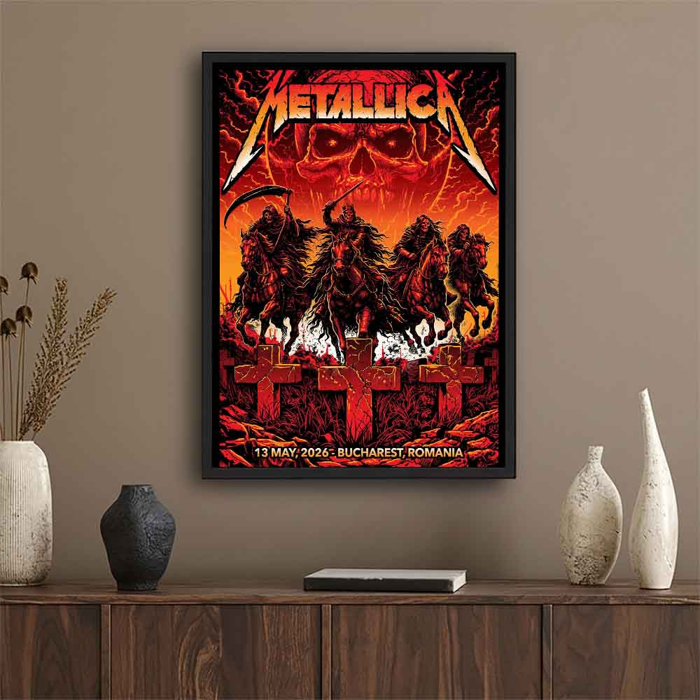 Metallica M72 Bucharest Arena Nationala, Romania May 13, 2026 The Four Horsemen limited-edition poster by Maxx242