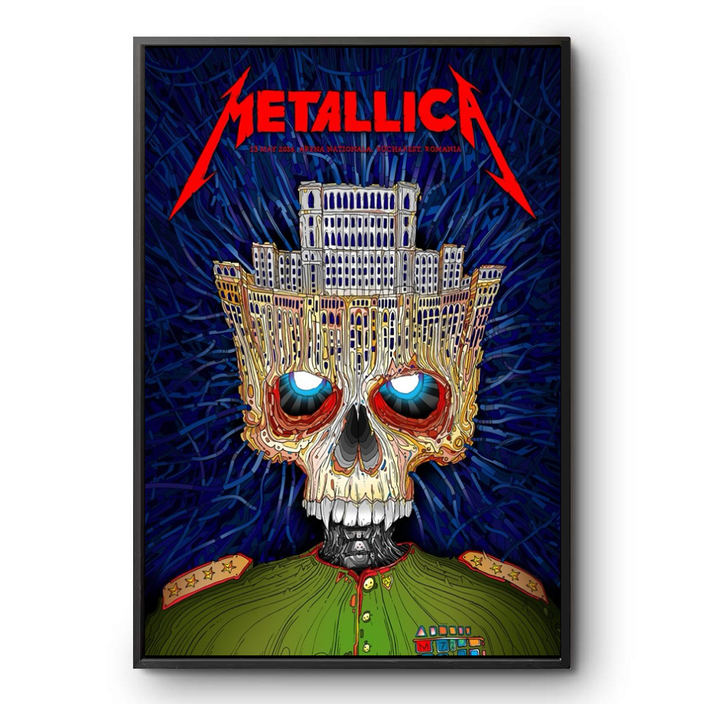 Metallica M72 Bucharest Poster at Arena Națională, Romania May 13, 2026 Skull Palace by Matei Apostolescu