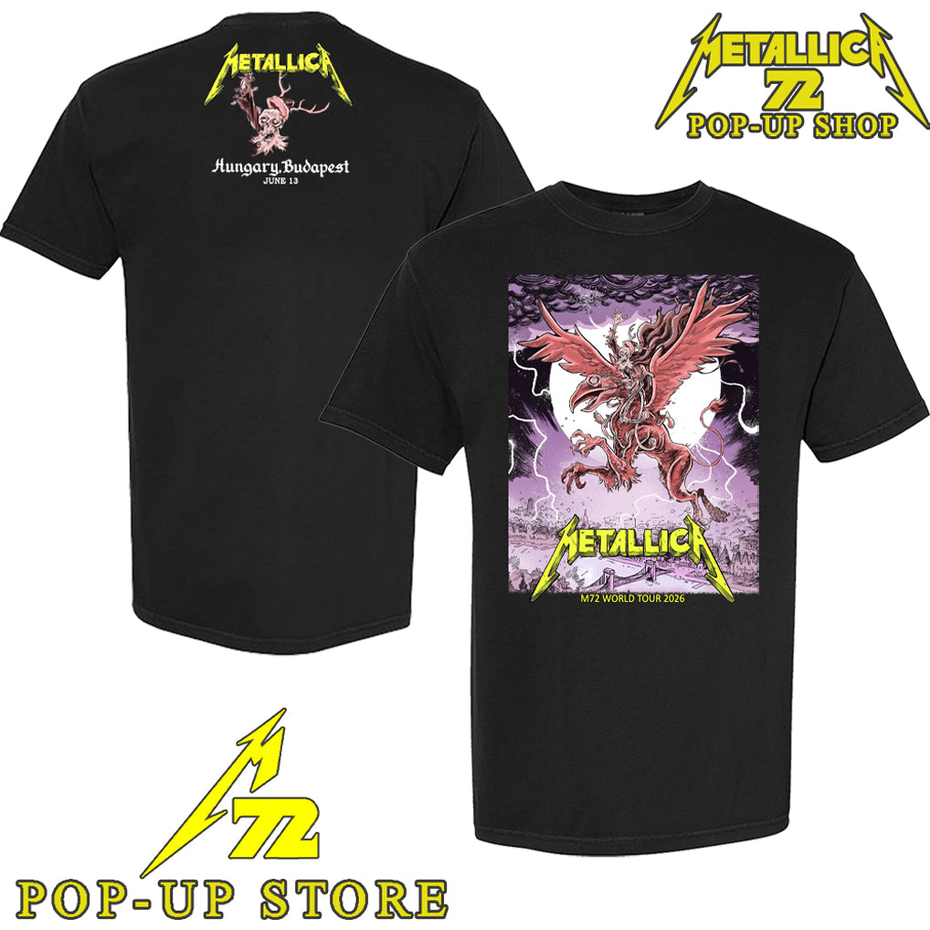 Metallica M72 Budapest Hungary June 13 2026 Created By Mark Lazlo Pop-Up Shop T-Shirt