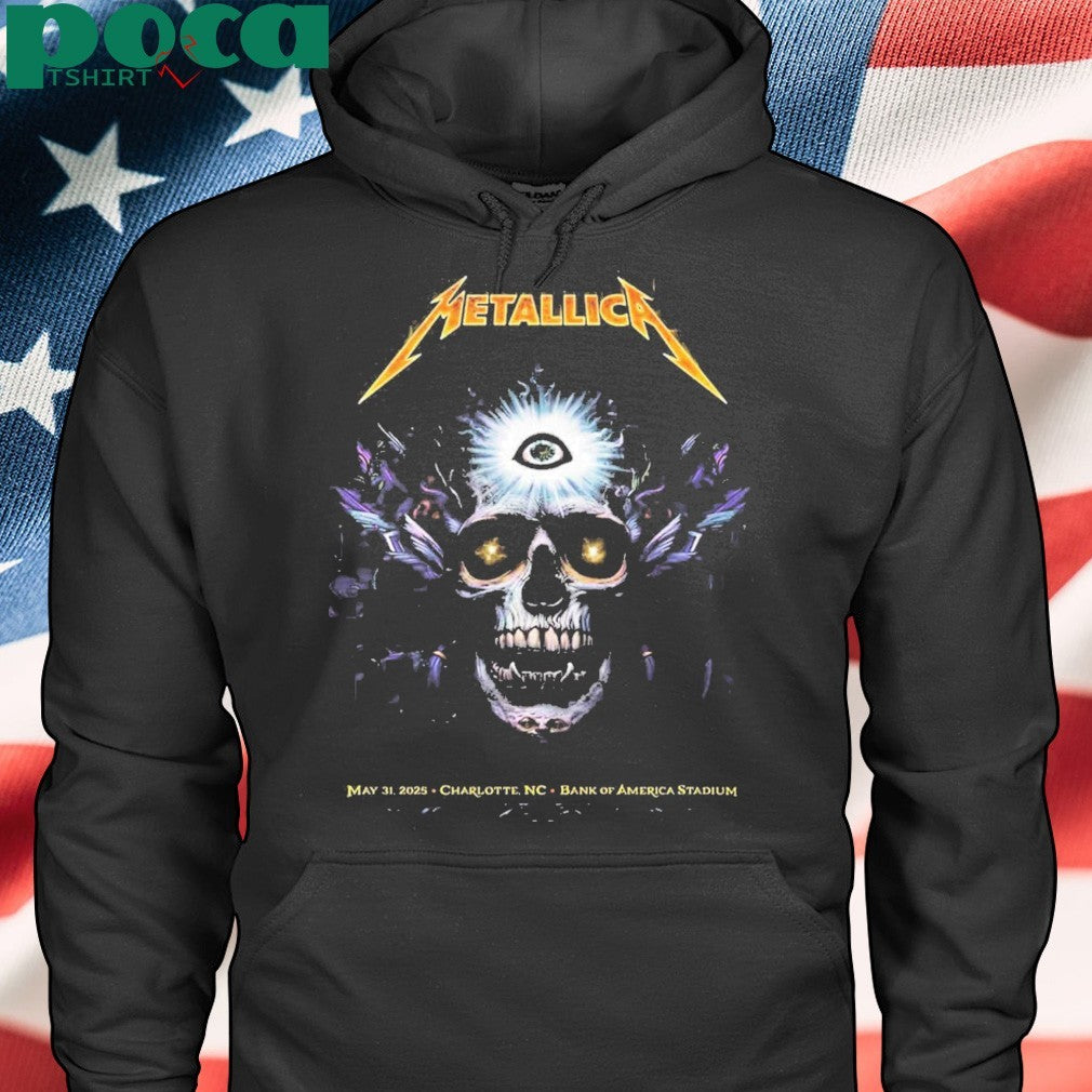 Metallica M72 Charlotte May 31 2025 North American Tour At Bank Of America Stadium Poster Event Artwork Design By NC Winters shirt