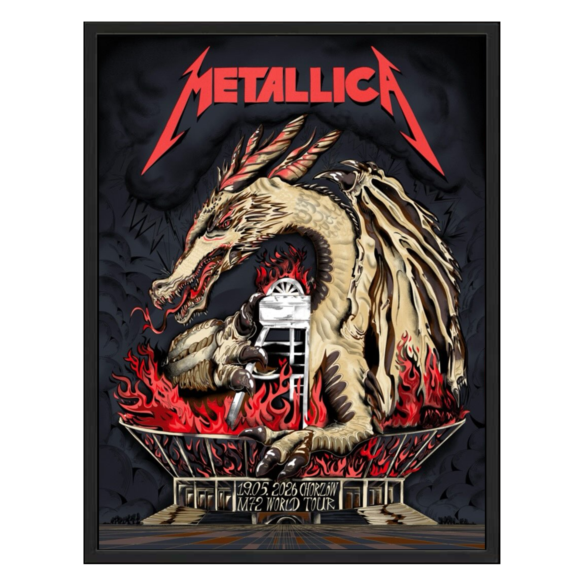Metallica Chorzow 2026 Poster M72 World Tour by Karol Banach