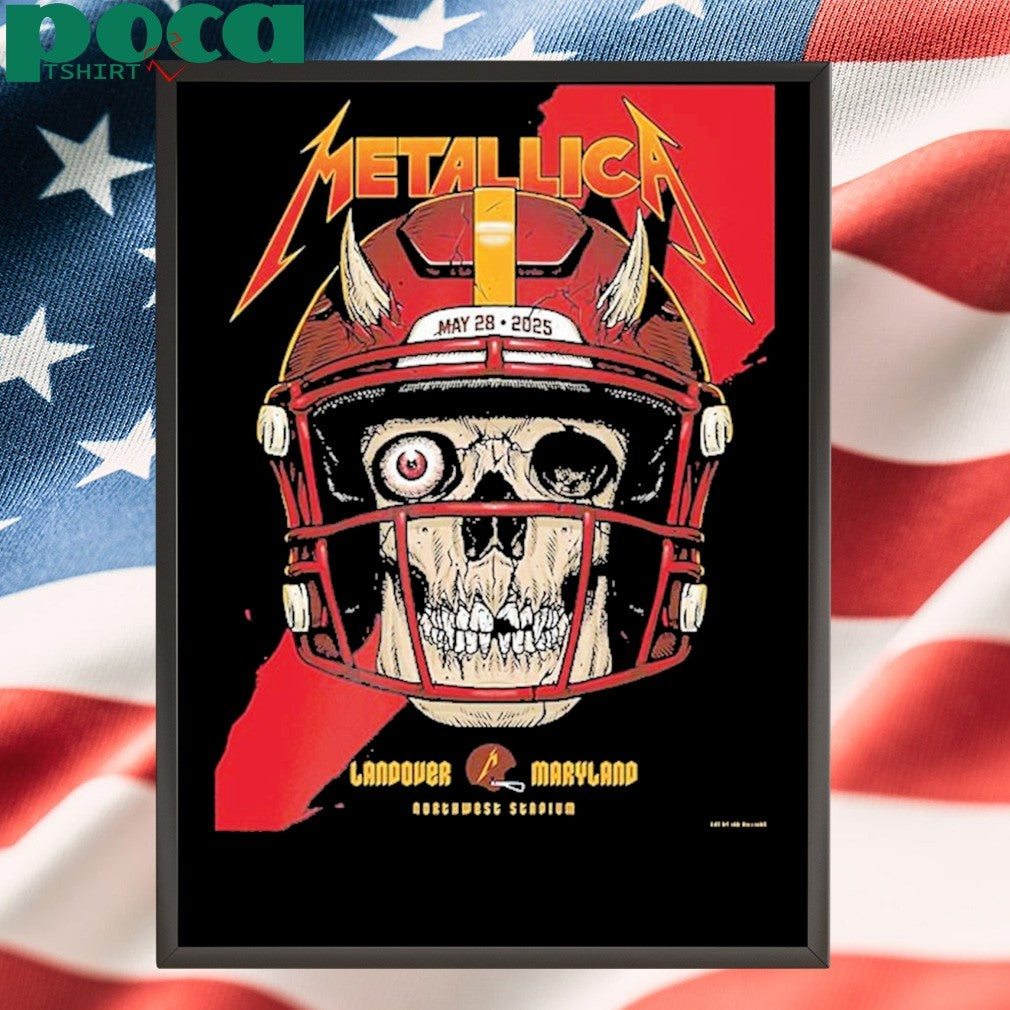 Metallica M72 Landover-Maryland Pop-Up Show Poster For Northwest Stadium MD On May 28th 2025 M72 North America Tour shirt