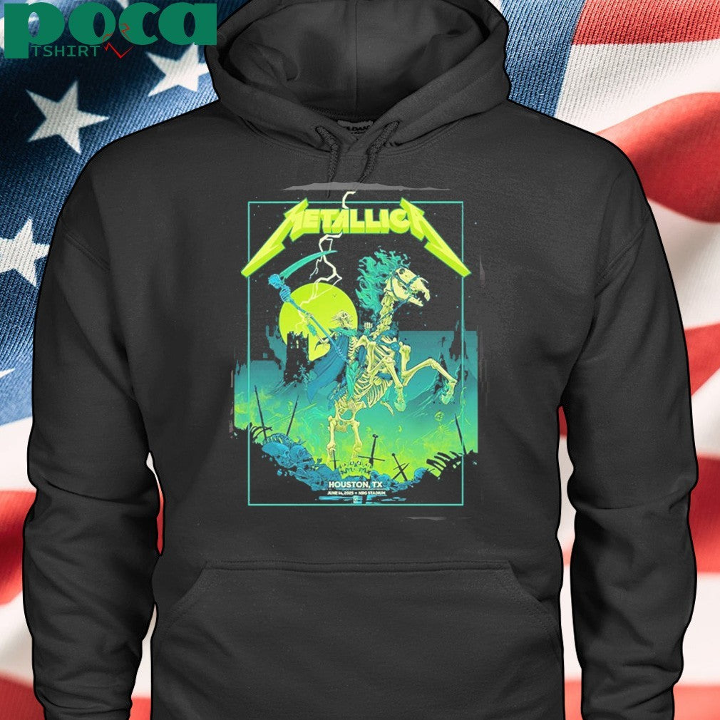 Metallica Tonight In Houston Texas At NRG Stadium Poster By Vance Kelly M72 On June 14th Tour 2025 shirt