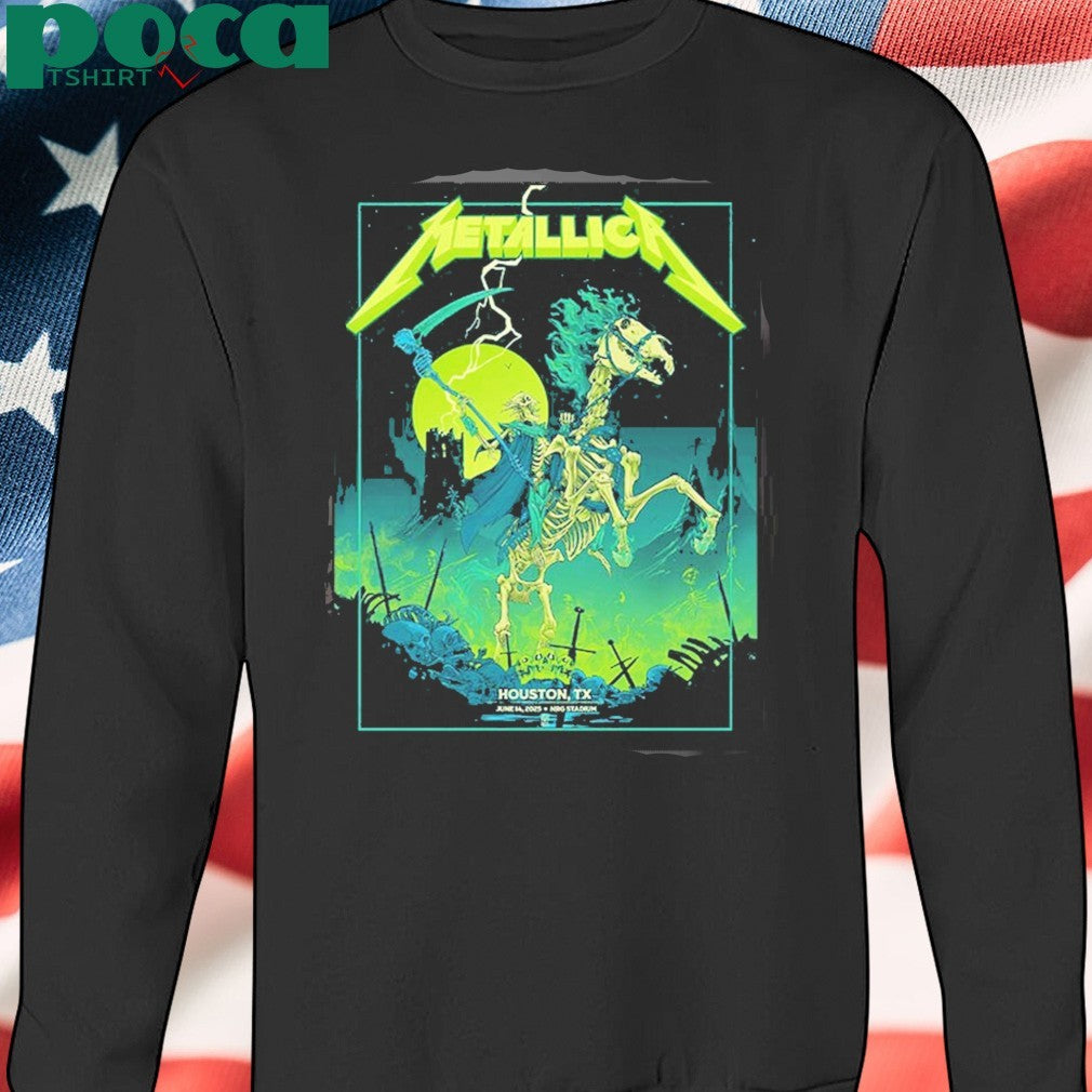 Metallica Tonight In Houston Texas At NRG Stadium Poster By Vance Kelly M72 On June 14th Tour 2025 shirt
