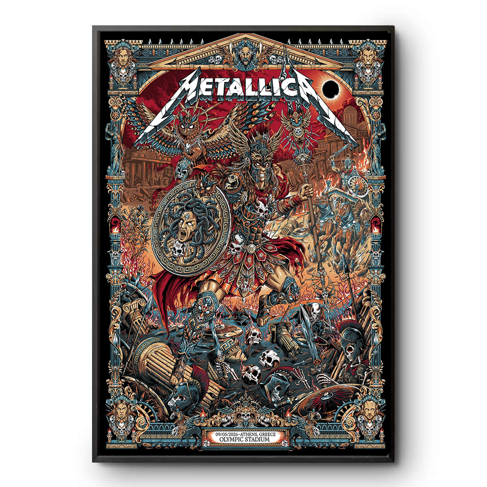 Metallica May 9, 2026 Athens, Greece Poster by Juan Ma Orozco