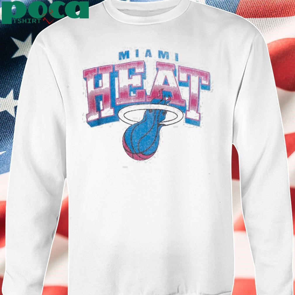 Miami HEAT Original Vice Spotlight Vintage Logo Style T-Shirt