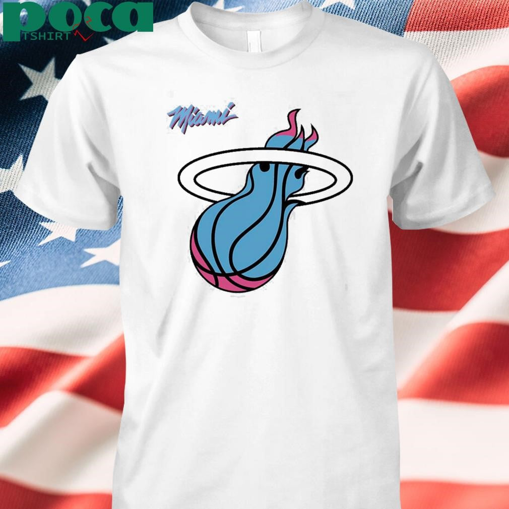 Miami Heat 2025 NBA White Vice Logo Unisex T-Shirt