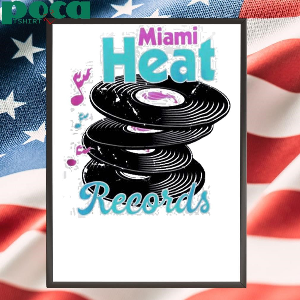 Miami Heat Court Culture Original Vice Records Disks Stack Two Sides Unisex T-Shirt
