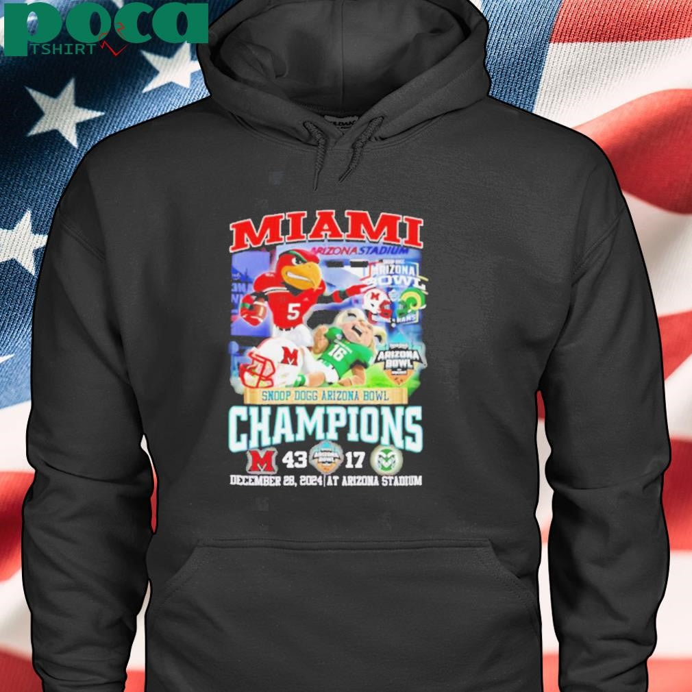 Miami Snoop Dogg Arizona Bowl Champions score mascot shirt