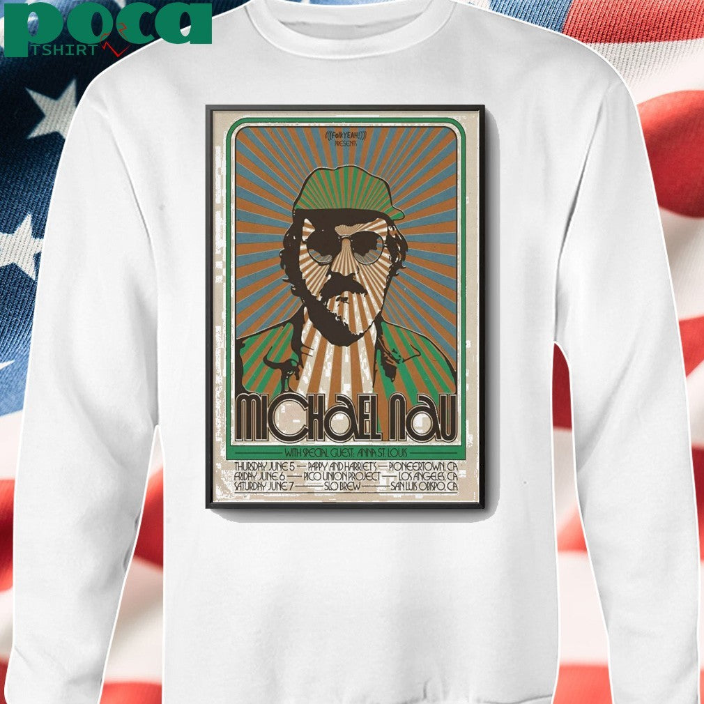 Michael Nau June 2025 California Tour Poster shirt