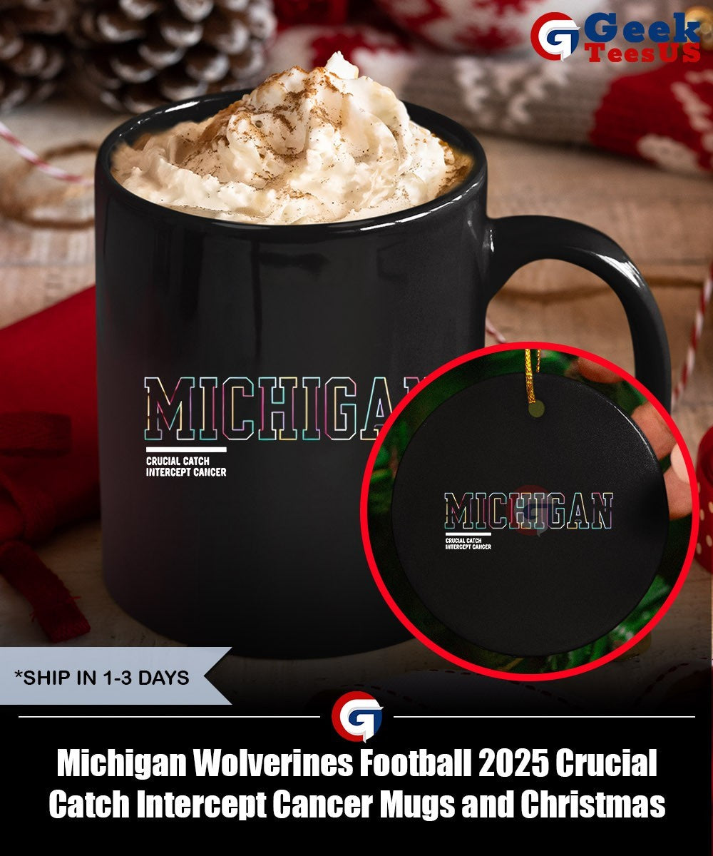 Michigan Wolverines Football 2025 Crucial Catch Intercept Cancer shirt
