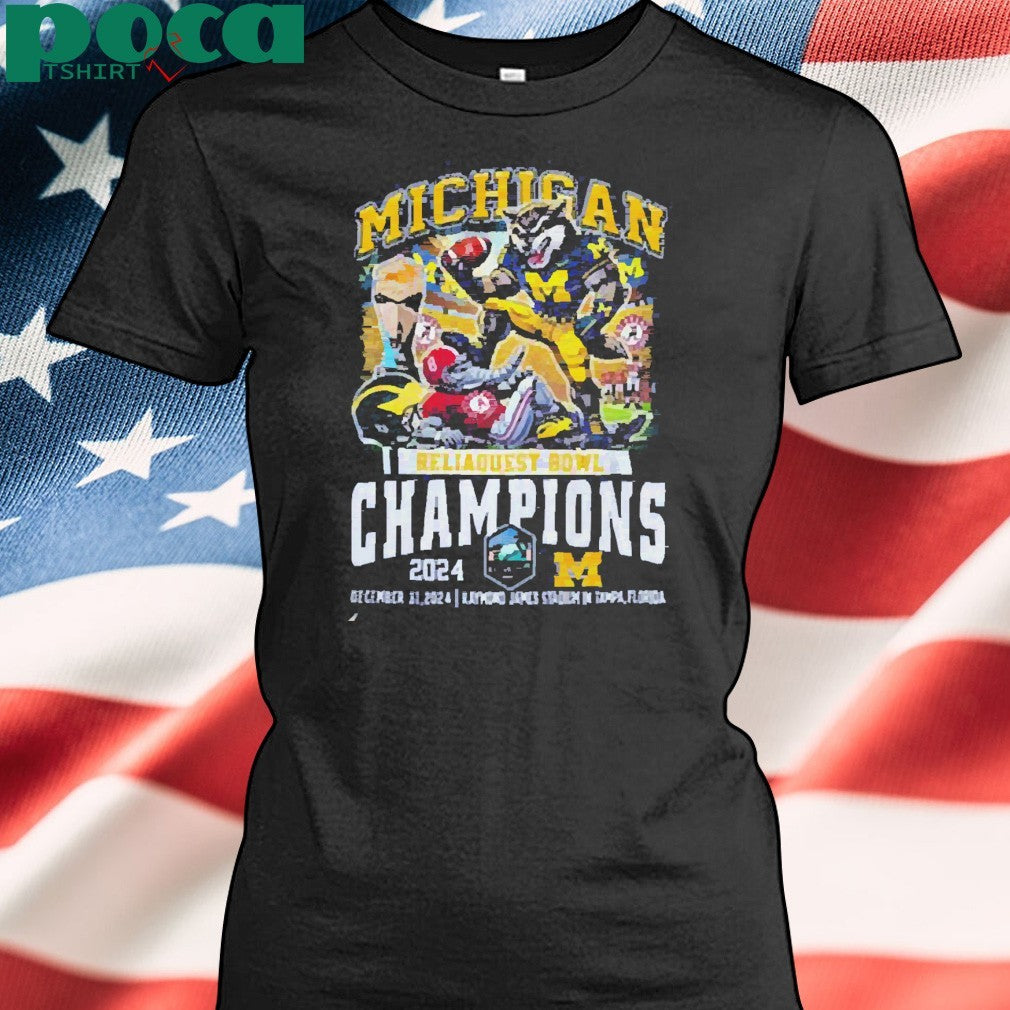 Michigan Wolverines Reliaquest Bowl Champions 2025 Shirt