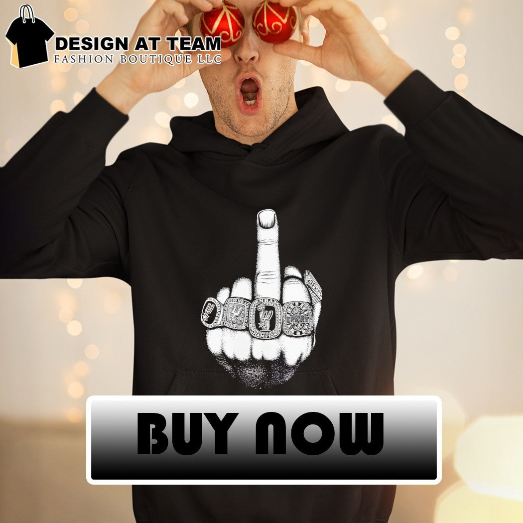 Middle finger hand San Antonio Spurs Basketball NBA Championship Rings 2026 shirt