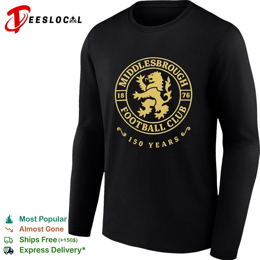 Middlesbrough Football Club 150 years golden lion logo shirt