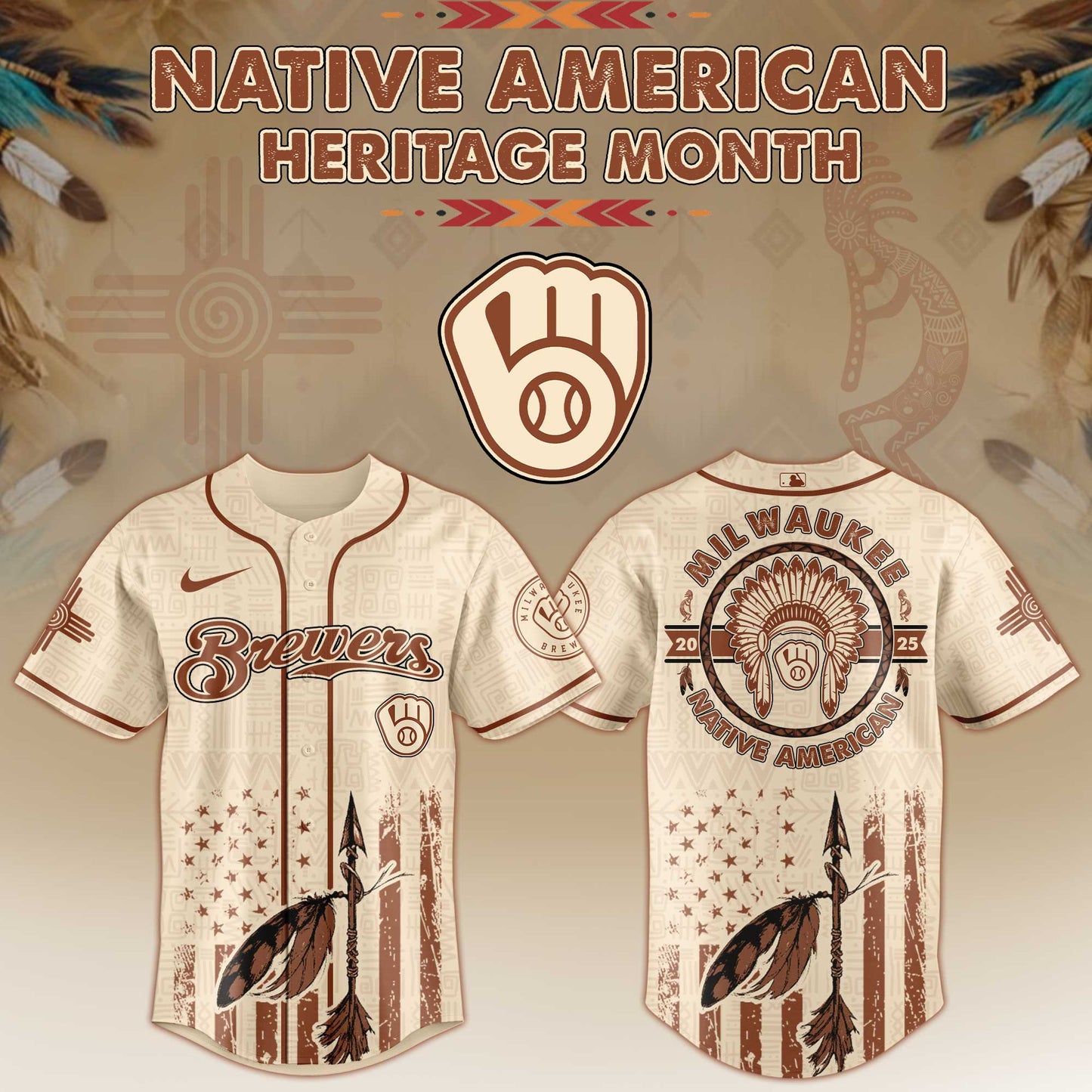 Milwaukee Brewers Native American Heritage Month Jersey 2025