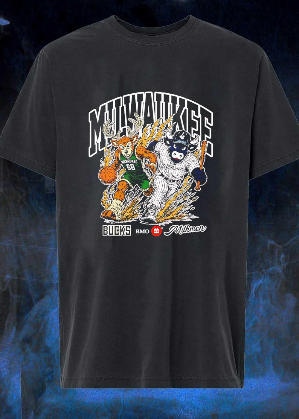 Milwaukee Bucks Milkmen Running Deer and Cow Athlete shirt