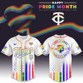 Minnesota Twins Happy Pride Month Baseball Jersey