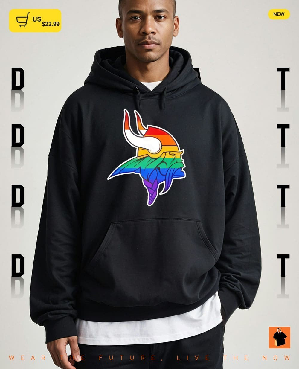 Minnesota Vikings pride logo colored helmet symbol team football fan apparel shirt