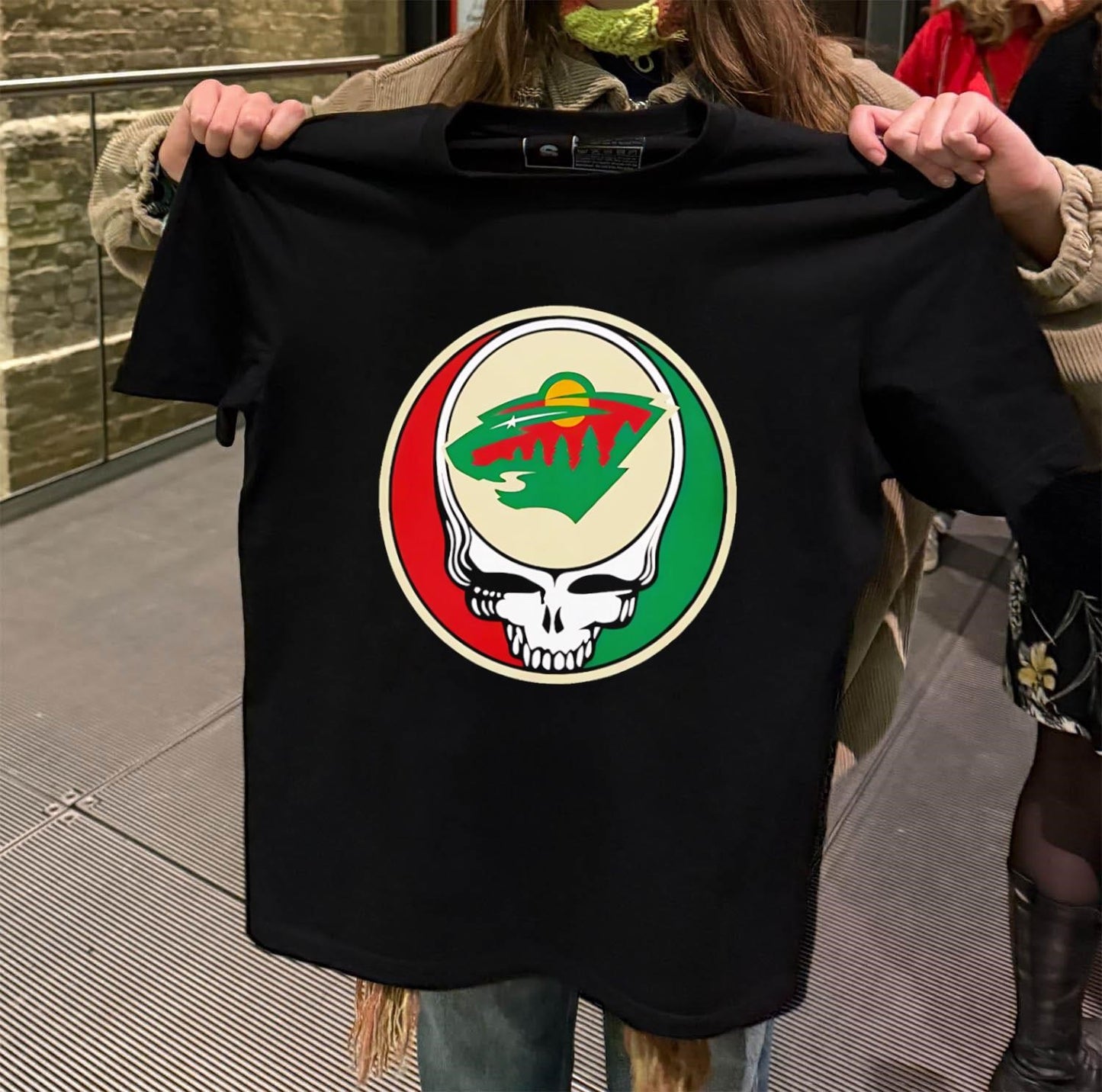 Minnesota Wild Grateful Dead Skull shirt