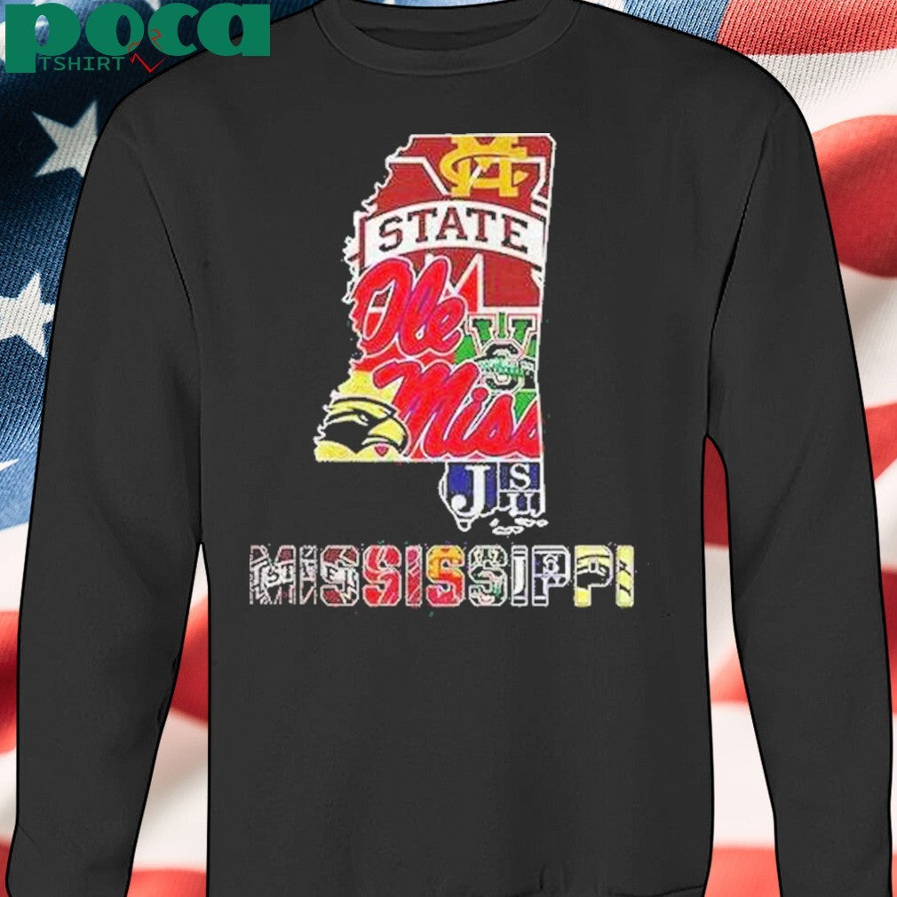 Mississippi Sports Team Map Logo Shirt