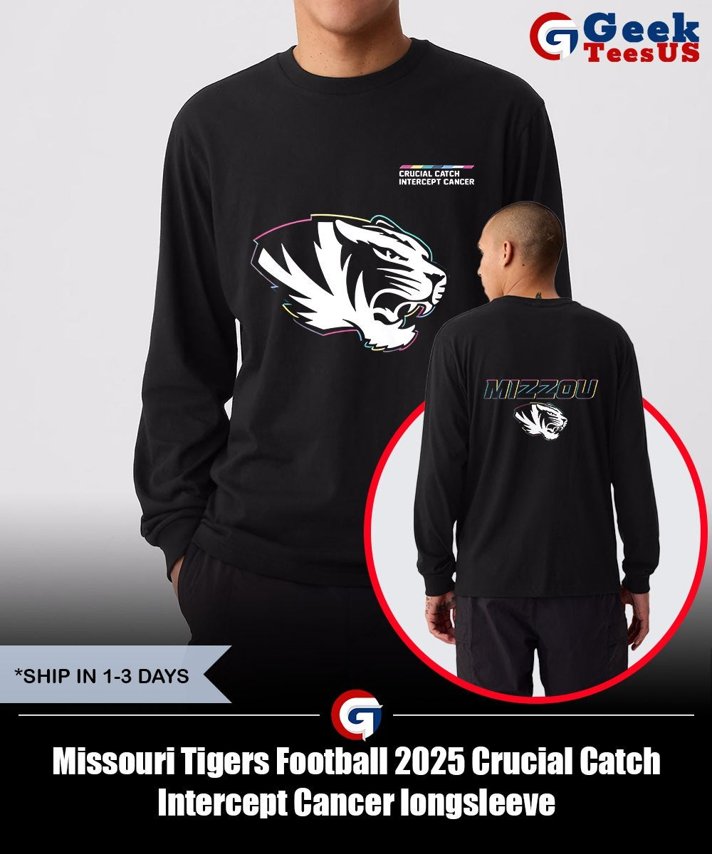 Missouri Tigers Football 2025 Crucial Catch Intercept Cancer shirt